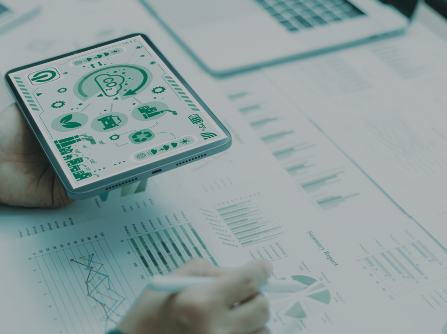 Avenviro reporting and analytics, environmental data analysis, sustainability metrics, data visualization, and performance insights on digital dashboard